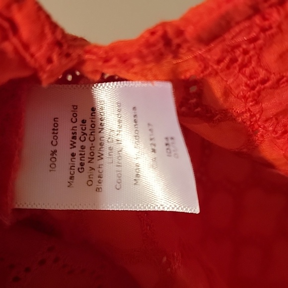 Talbot's lacy coral blouse - Picture 3 of 4